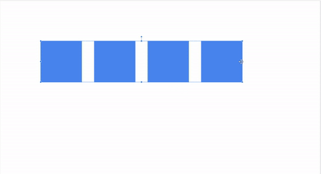 How can I Stretch shapes while maintaining the gap between the shapes ...