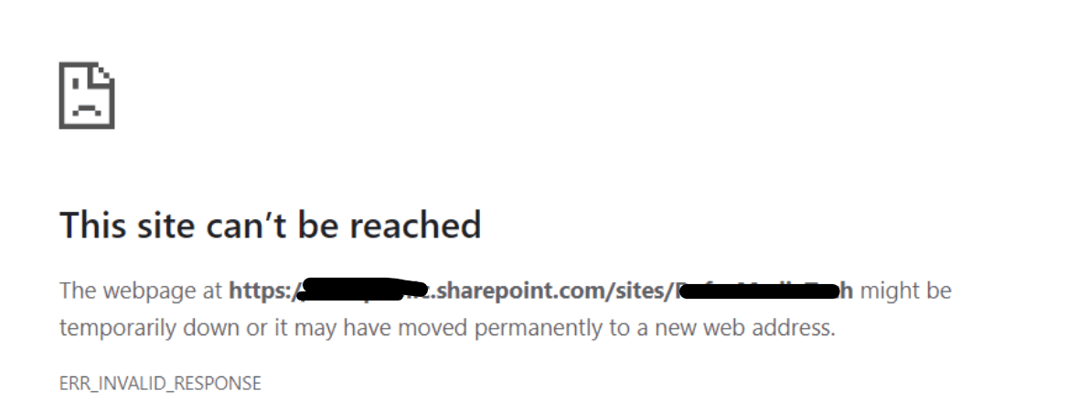 My Sharepoint site is down and our company is unclear why. - Microsoft Q&A