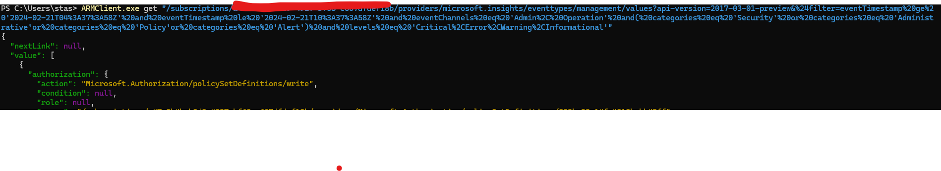 Audit Log API to pull only specific event categories - Microsoft Q&A