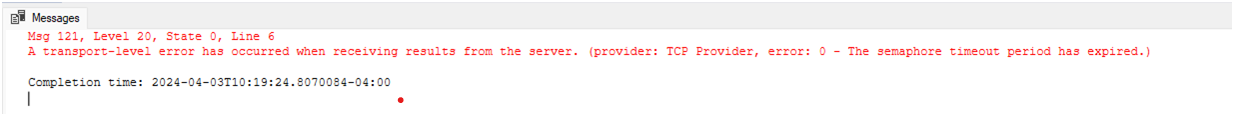 sql error