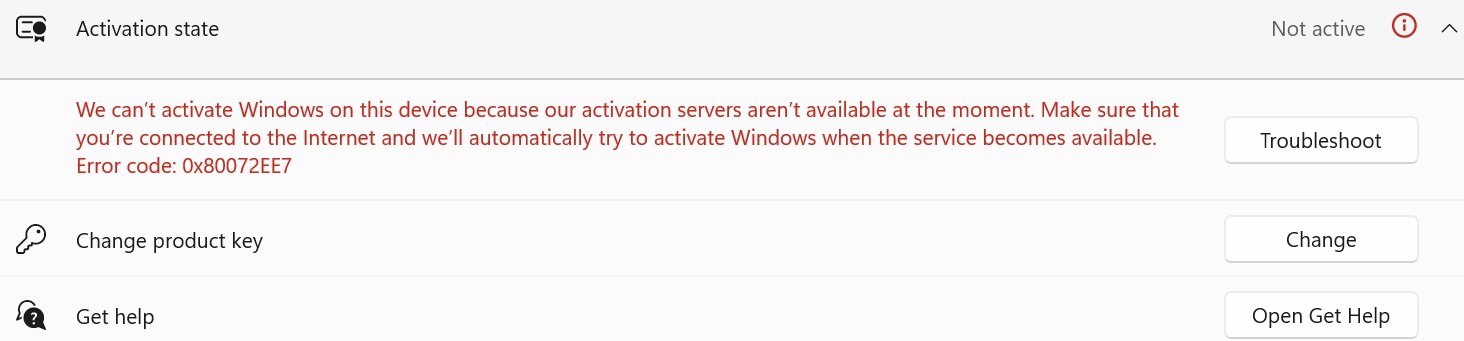 error 0x80072EE7