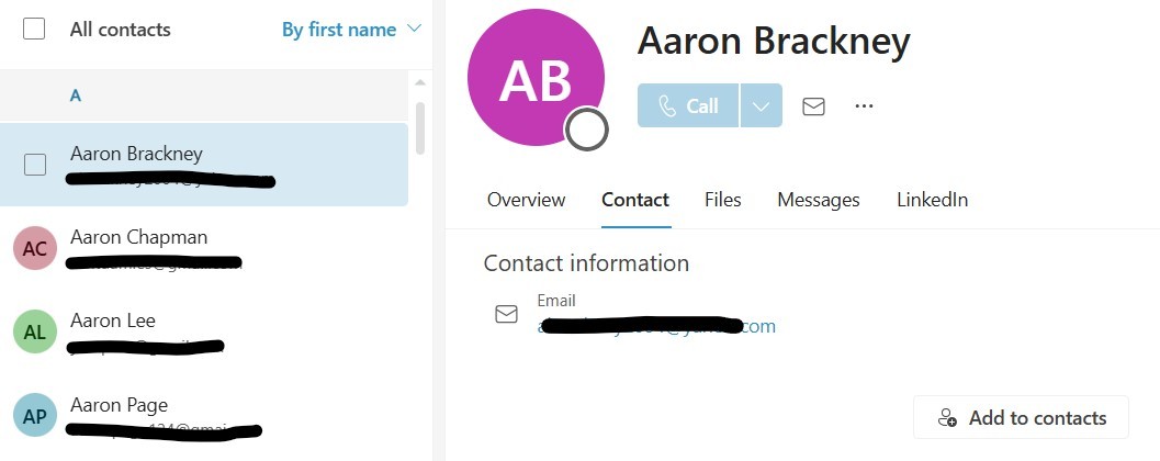 Trouble updating contacts! - Microsoft Q&A