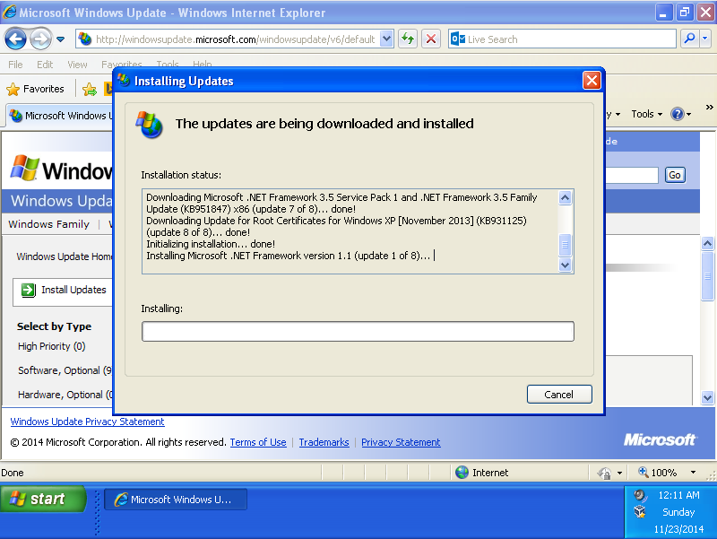 Windows update stop working for XP - Microsoft Q&A