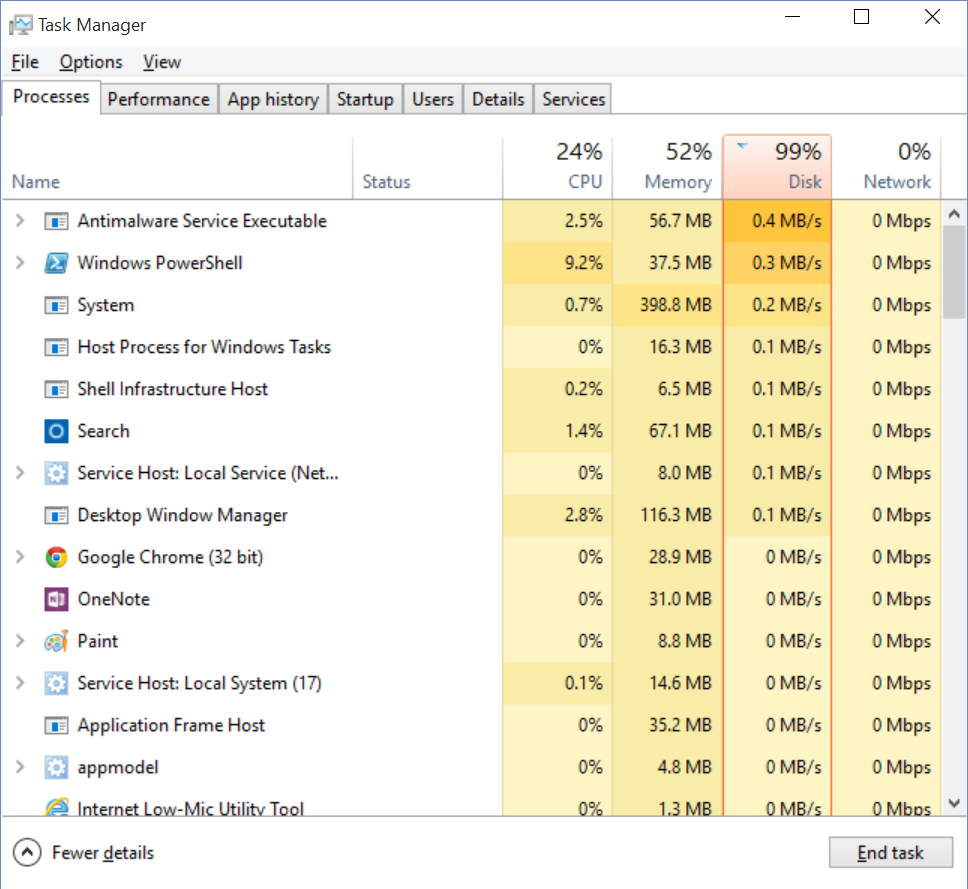 100% disk usage during antivirus scan - Microsoft Q&A