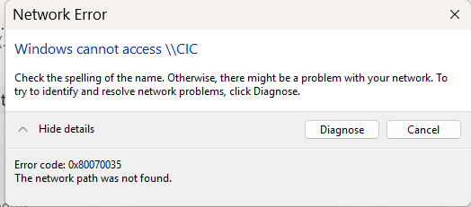Network Credentials - Microsoft Q&A