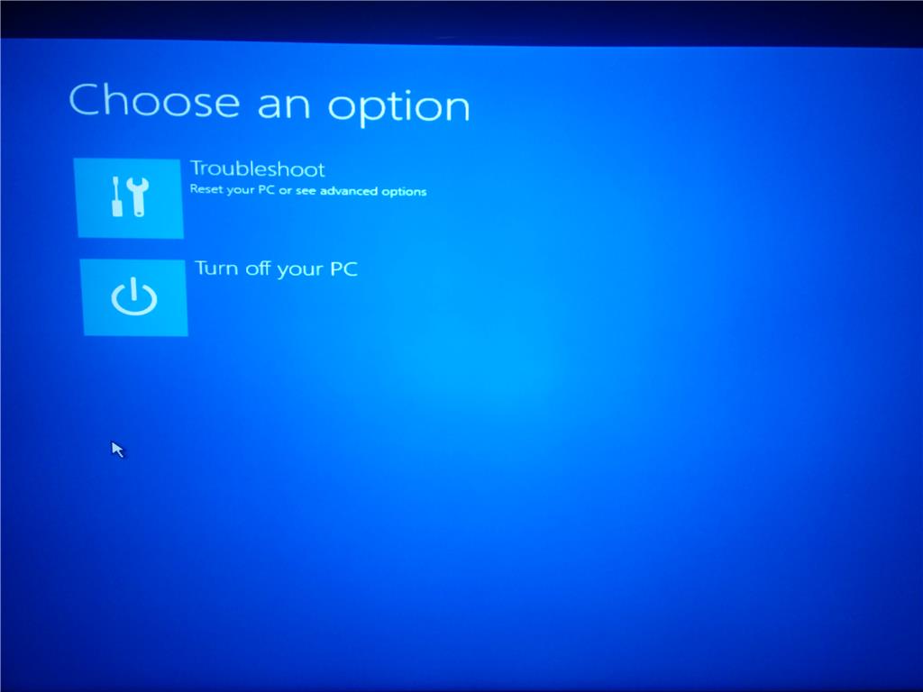 Unable to Get to Desktop, Troubleshoot Options Not Working