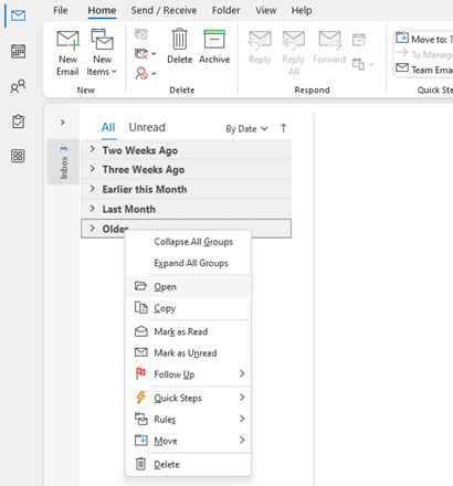 how to delete emails prior to selected date - Microsoft Q&A