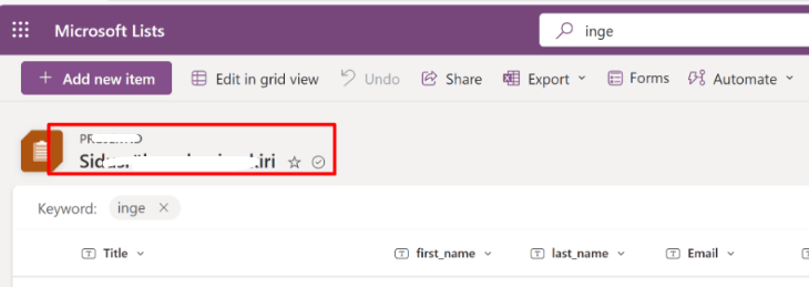 Sharepoint list search not working - Microsoft Q&A