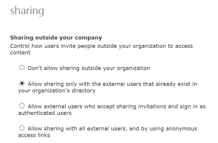Sharing issue on SharePoint online : "Sharing to external users is not ...