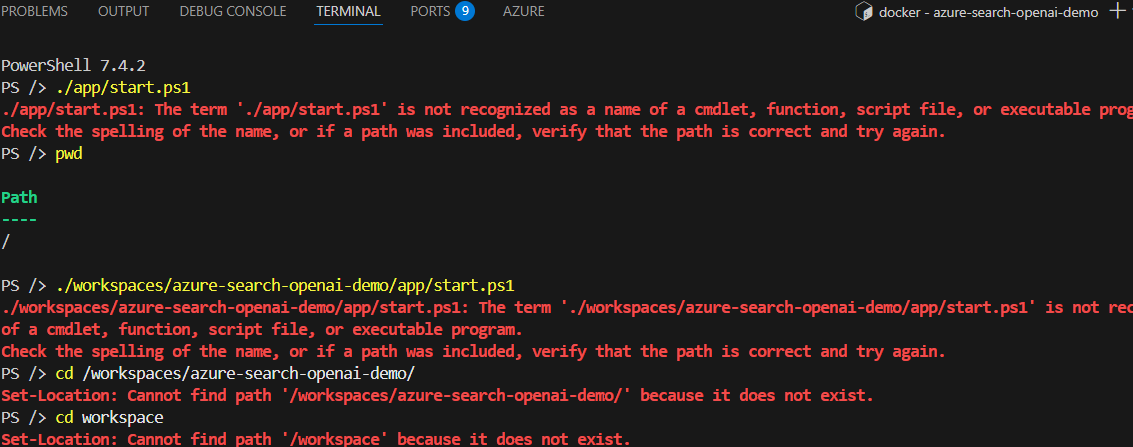 After deploying in container when initiated webapp service it failed ...