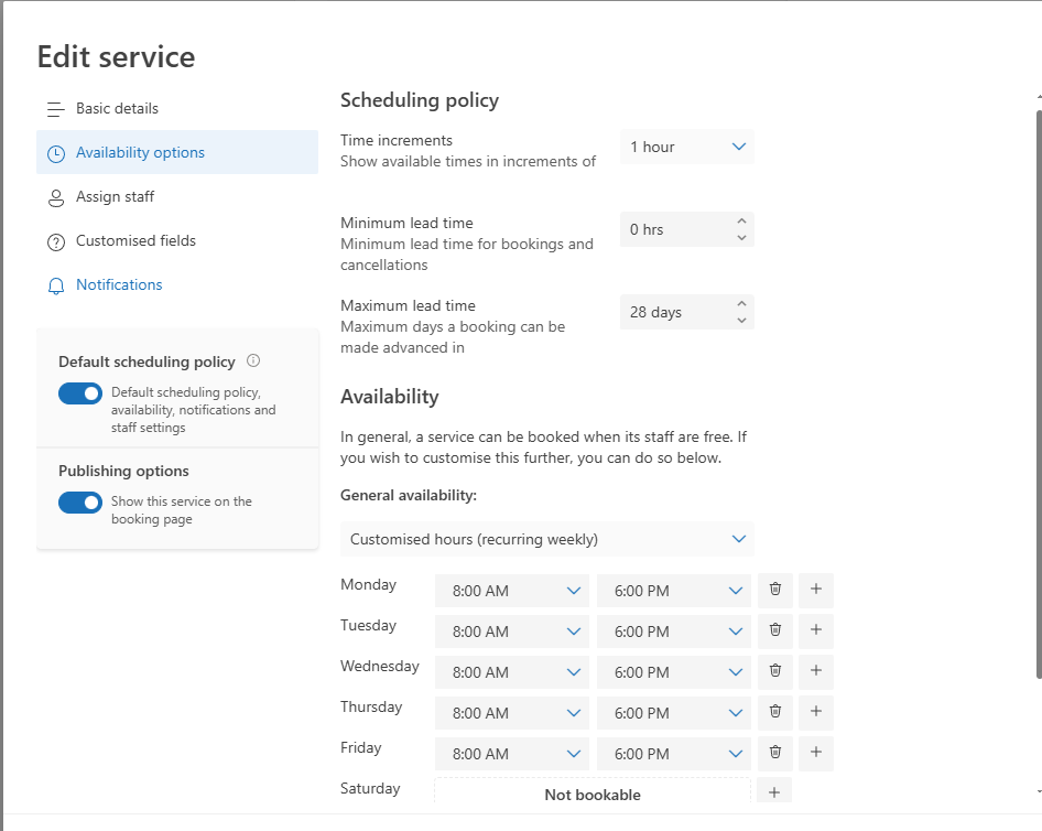 Time slot changes on Bookings - Microsoft Q&A