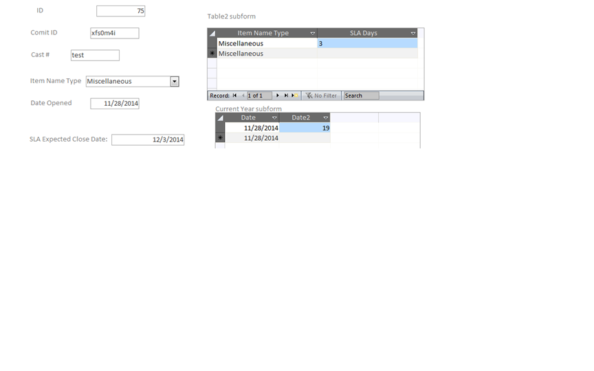 How to add unbound text data and bound data on a form to a table ...