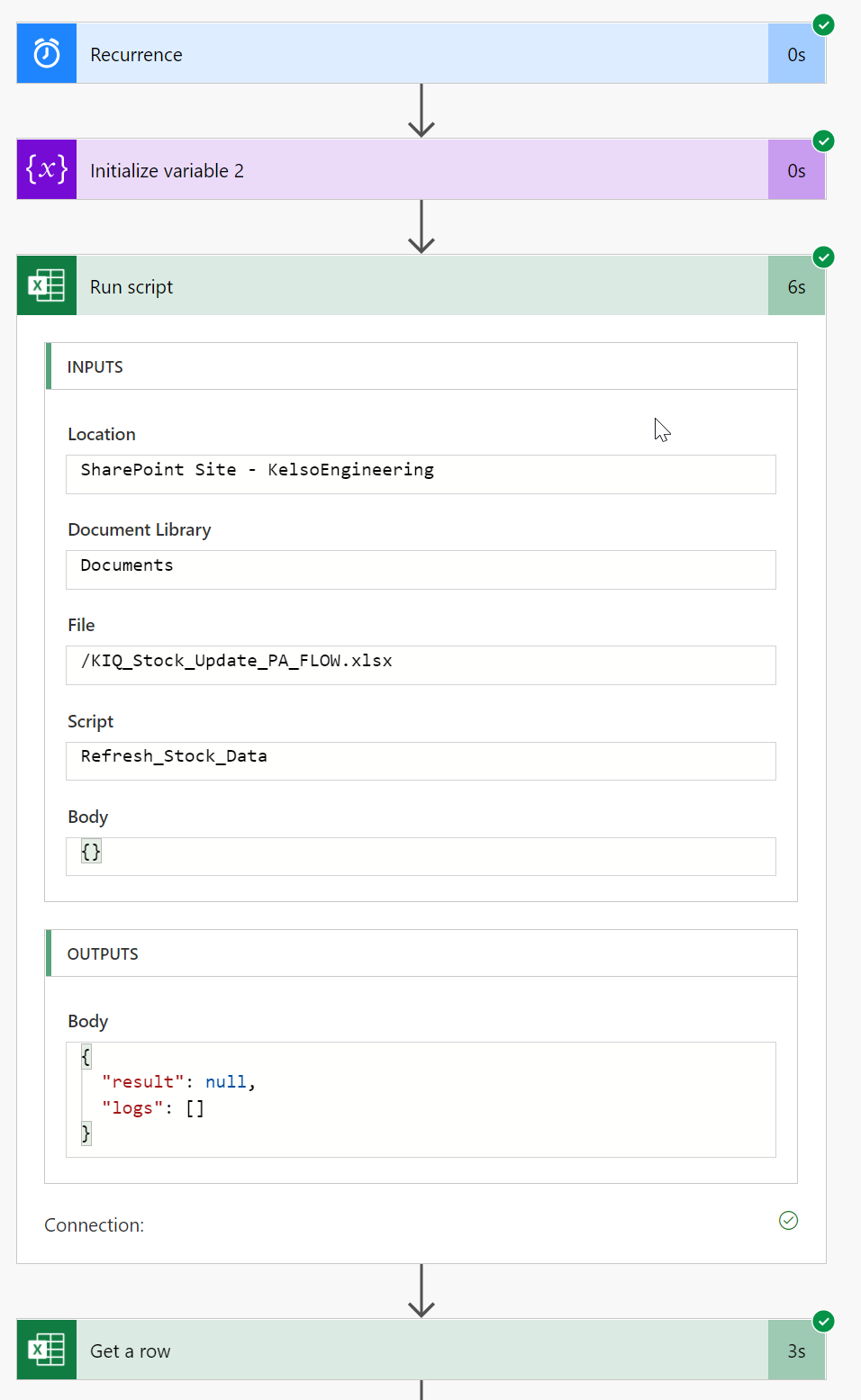 I need data to update in my Excel online file - Microsoft Q&A