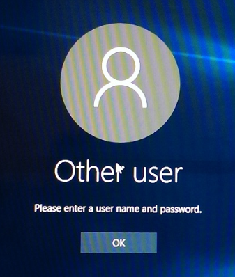 Other user option appeared on sign-in screen after reinstalling Windows ...