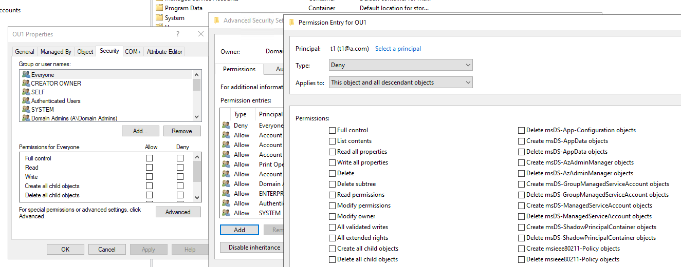 What directive policy restrict access to Users by OU? Microsoft Q&A