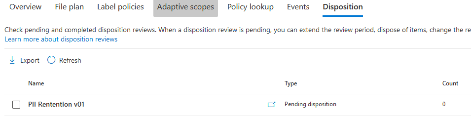 Disposition Pane