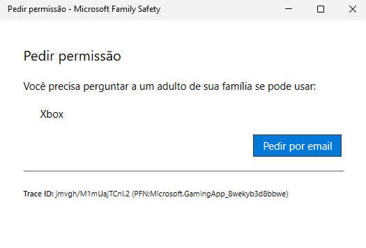 Toda vez que tento entrar no aplicativo do xbox ocorre esse erro