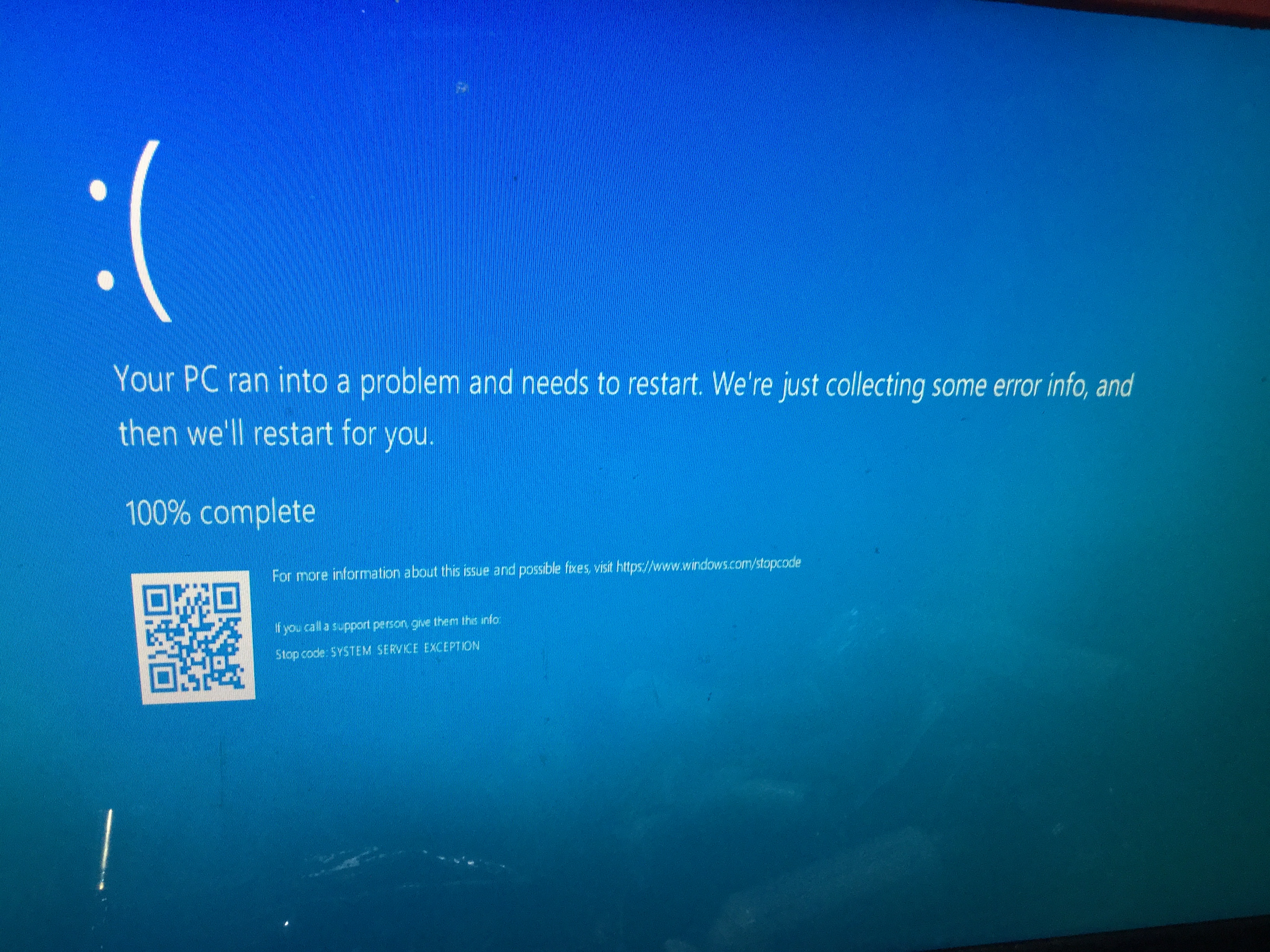 windows Blue Screen ว่า stop code: SYSTEM SERVICE EXCEPTION ขอถามหน่อย ...