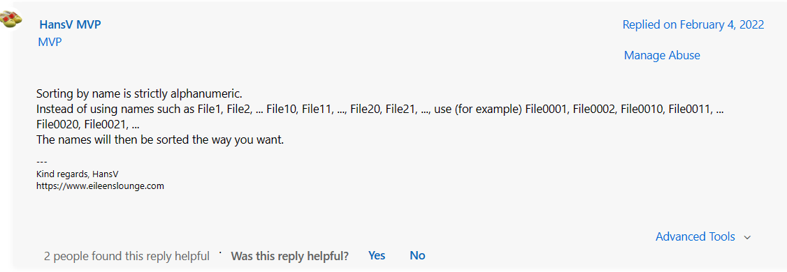 How to order files in OneDrive by name numerical order? - Microsoft Q&A