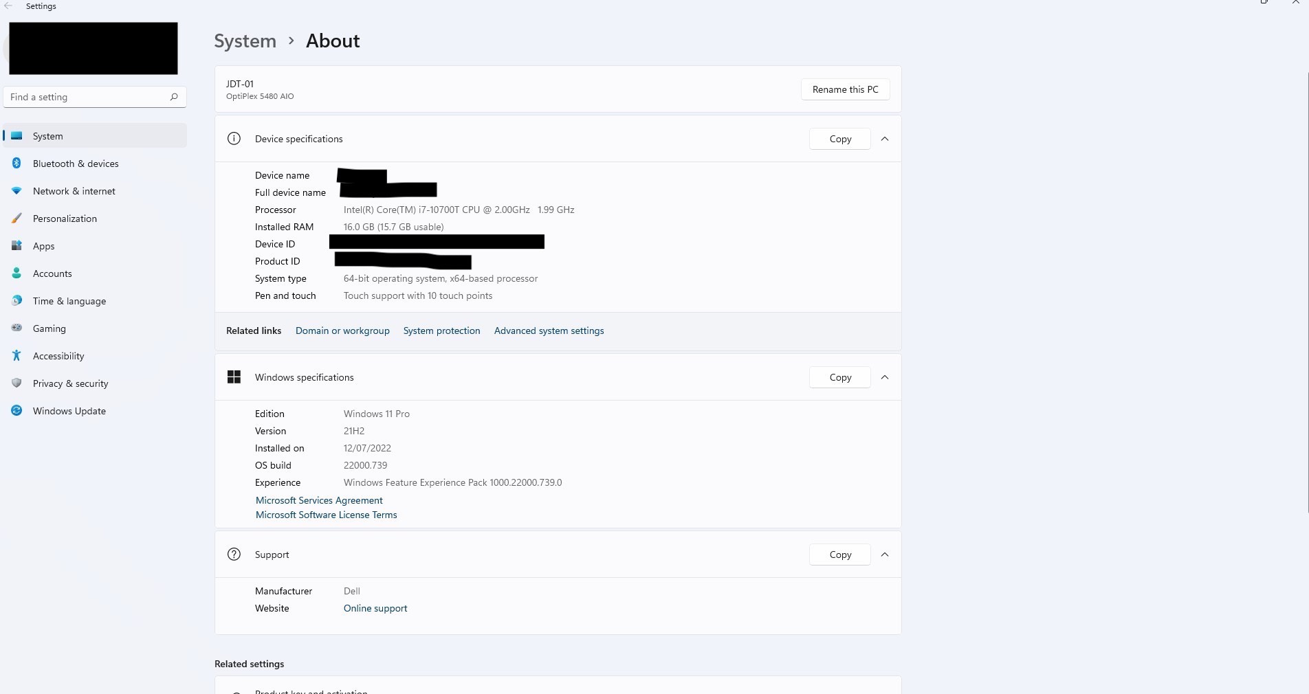 Windows Defender Dashboard "broken" after upgrade to Windows 11: ("open ...