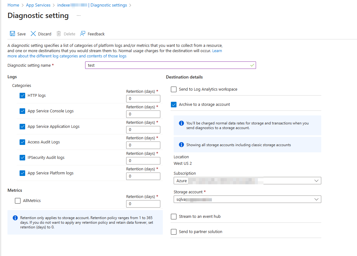 How can I set up simple logging for an Azure App Service? - Microsoft Q&A