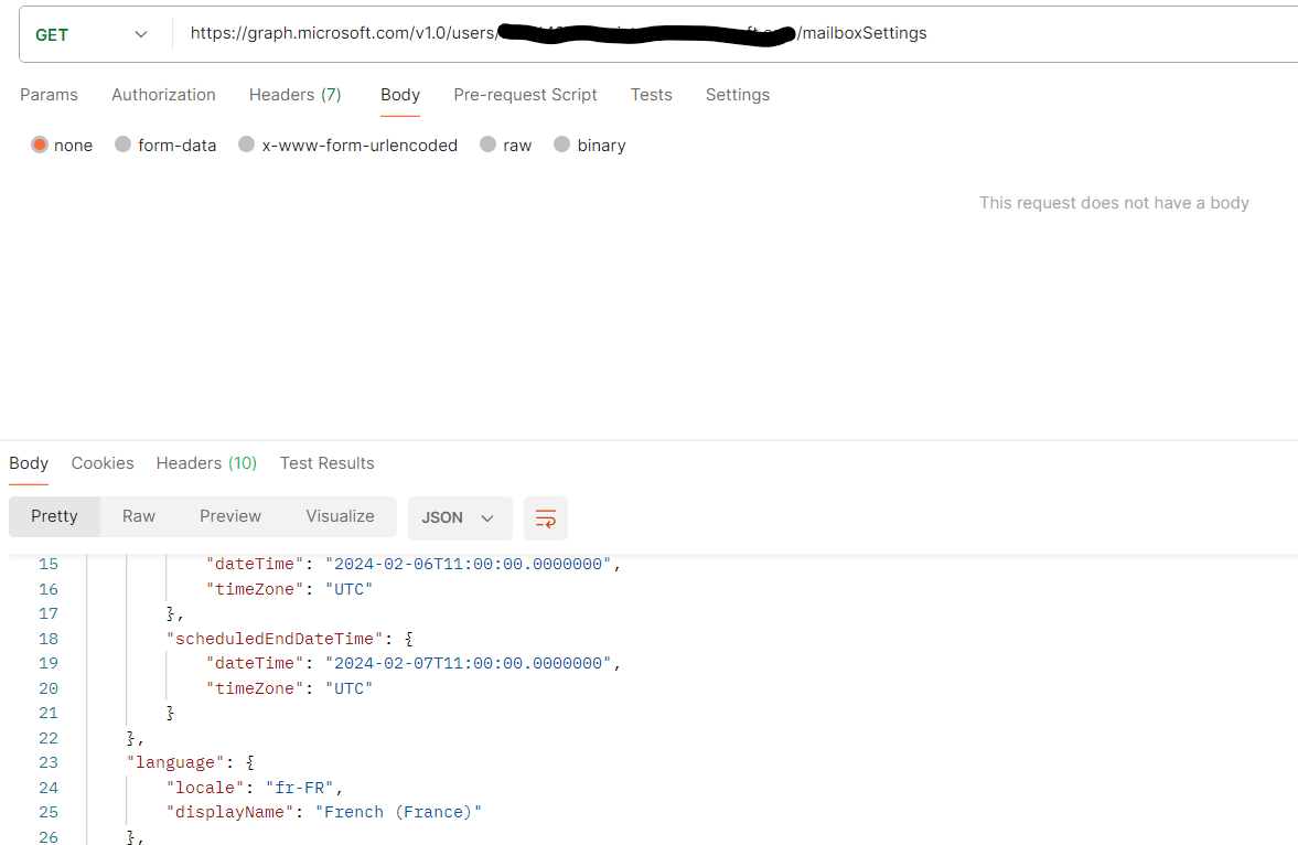 MailboxSettings language Patch not working Microsoft Q&A