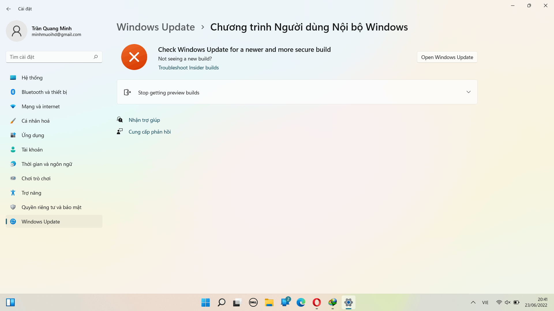 Can't receive any Beta update on Windows 11 - Microsoft Q&A