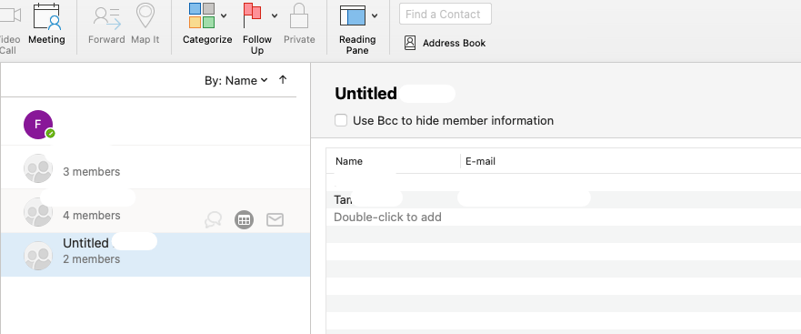 deleting groups in address book - Microsoft Q&A