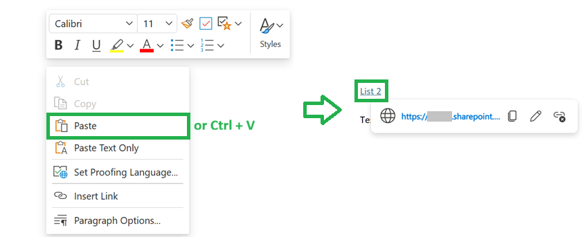 can i create a link to a List in Microsoft Lists and paste it into ...