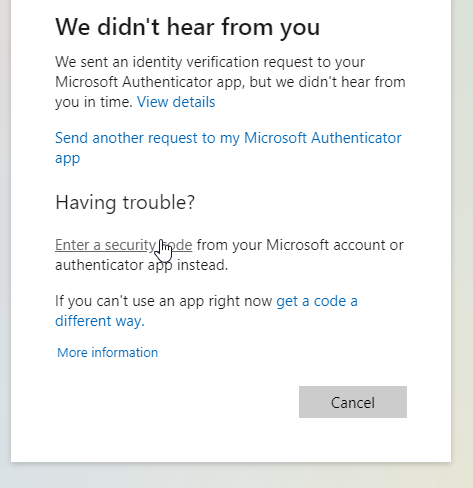 microsoft authenticator someone trying to log in