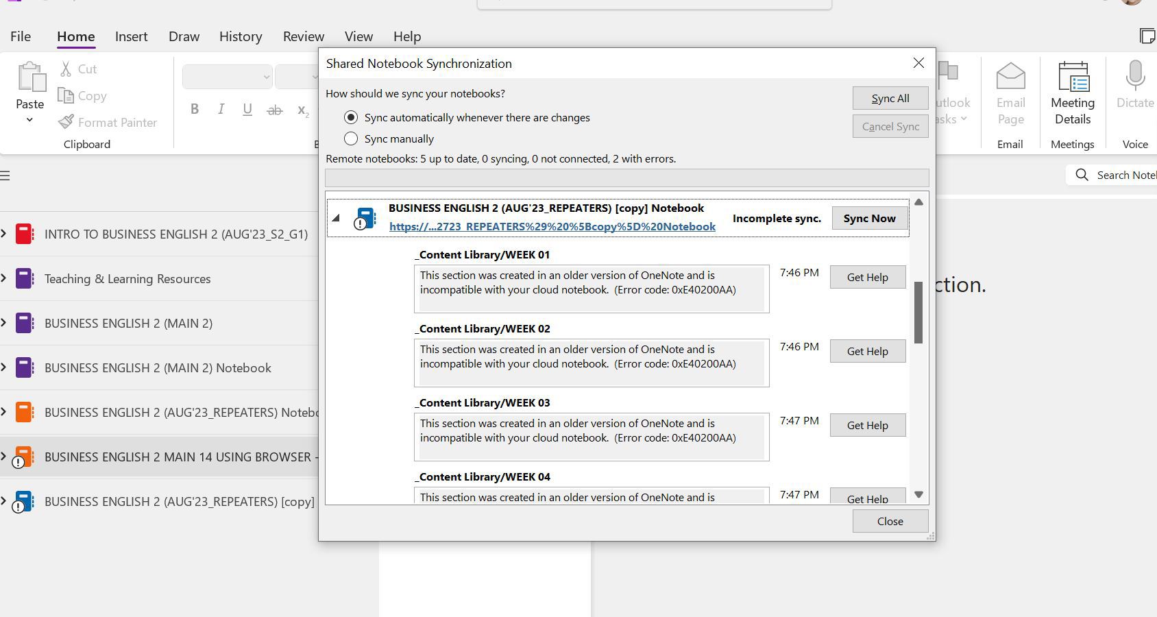 BE 2 AUG23 Repeaters- Incompatible with cloud notebook