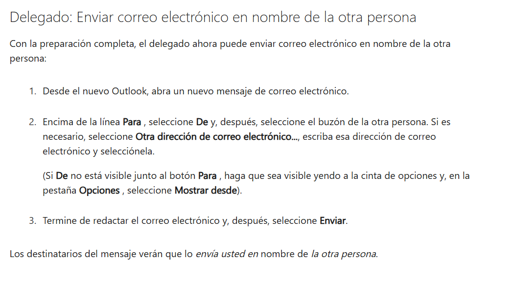 Como responder "en nombre de" desde un buzón compartido - Microsoft Q&A