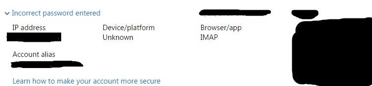 unauthorised IMAP access question - Microsoft Q&A