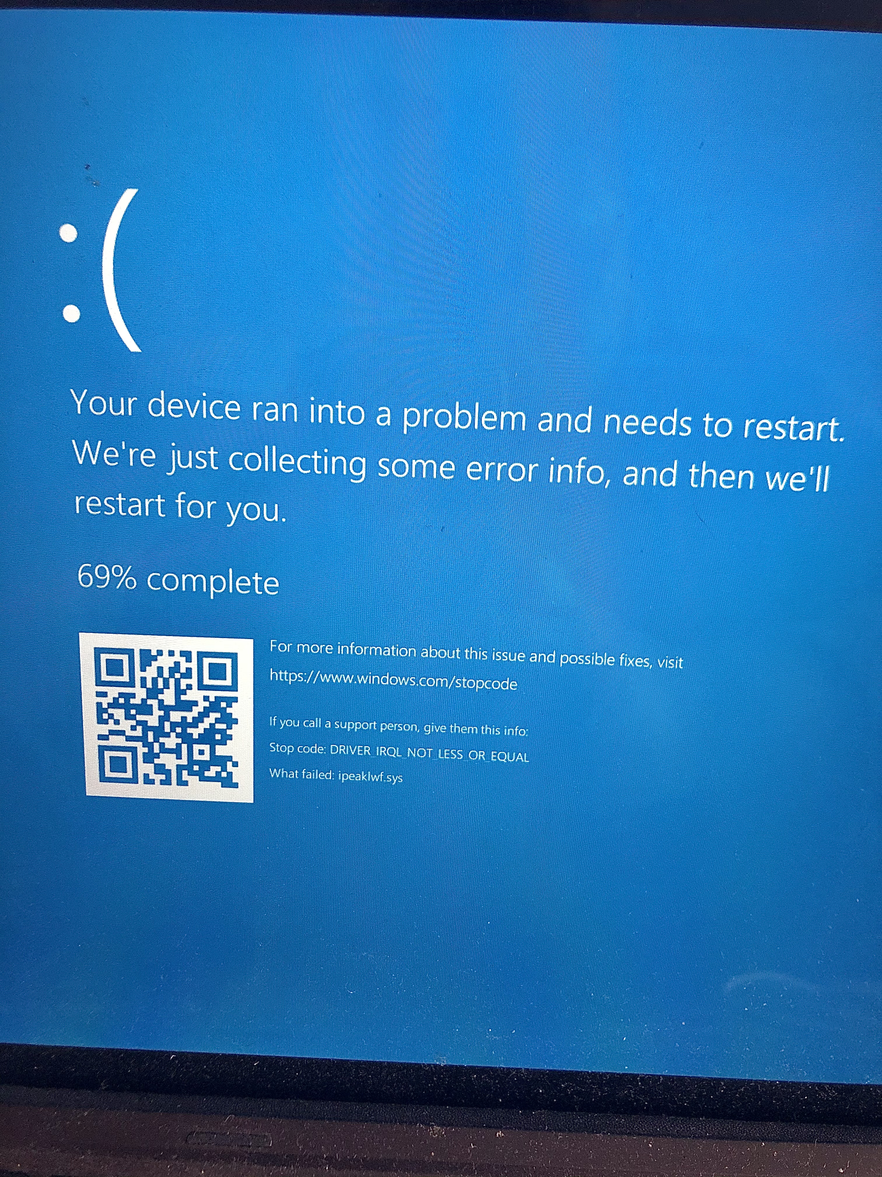 Blue screen error - Microsoft Q&A