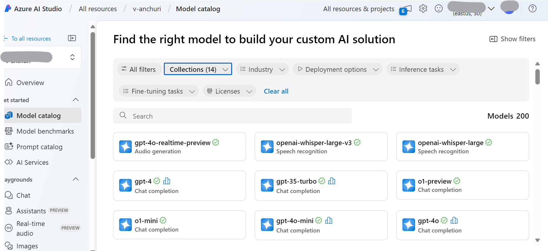 Azure AI Studio - No Models - Microsoft Q&A