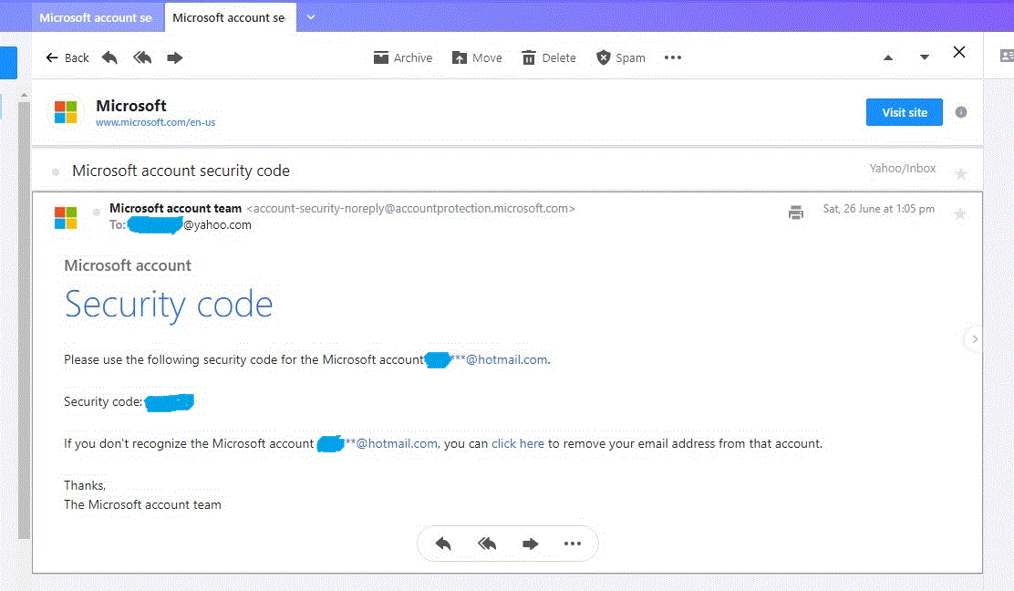 Microsoft account - security setup - Microsoft Q&A