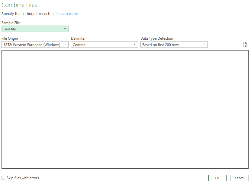 Power query with combine and load data from multiple files in a folder ...