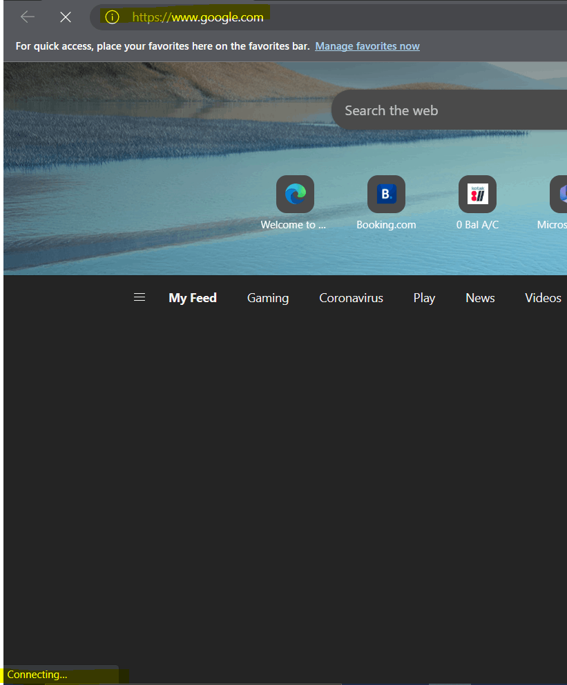 after i reset my laptop, i see that whenever i try to load any website ...
