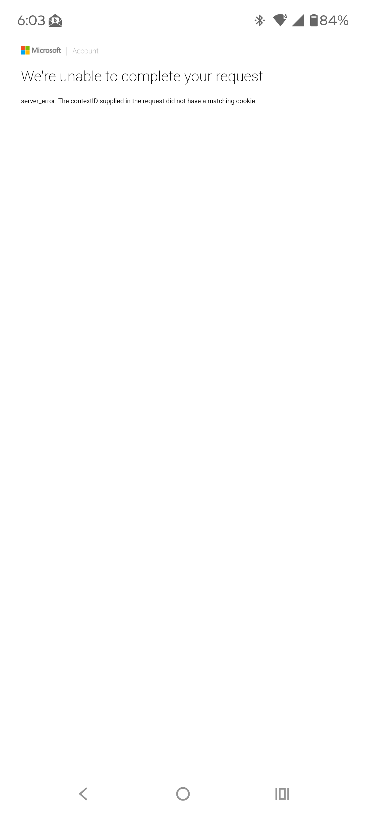 Outlook Android app fails to authenticate when adding my email account ...