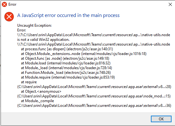 MS teams Desktop app does not launch and pops up with java application ...