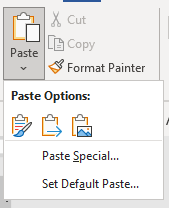 Office Paste Options Buttons Missing - Microsoft Q&A