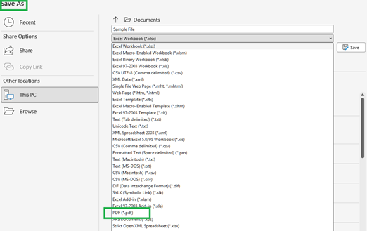 Can not save excell files to pdf. - Microsoft Q&A