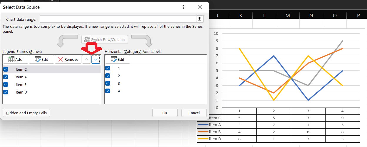 Shade a Series Row in a Data Table on a Line Graph - Microsoft Q&A