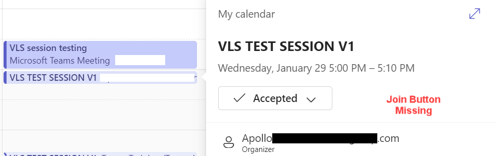 Missing Join button