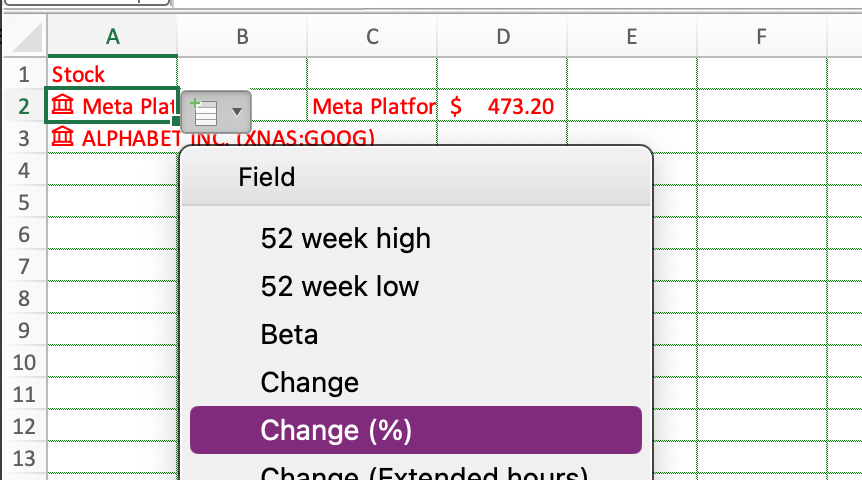 Unable to extract stock data into Excel MS365 - Microsoft Q&A