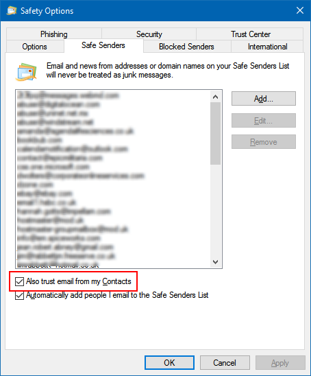 How do I add a contact as a trusted source? - Microsoft Q&A