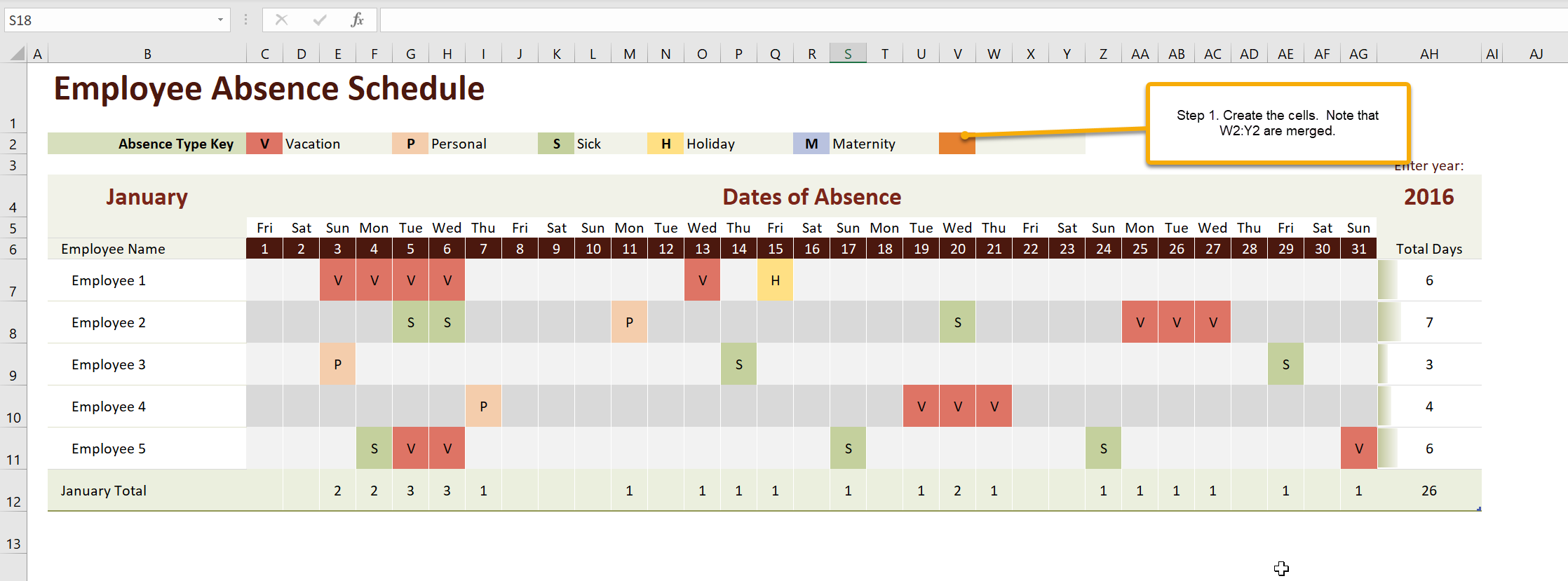 Adding Absence Type Key Code to Employee Absence Schedule - Microsoft Q&A