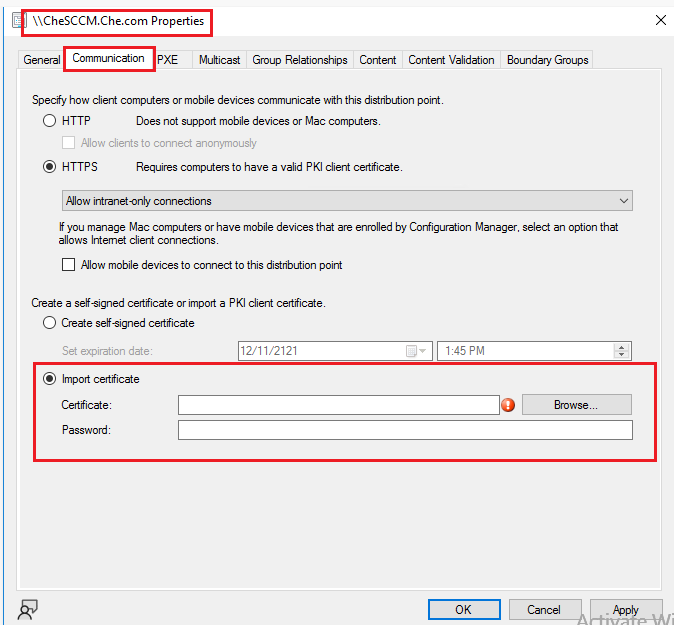 How to renew the Web Server Certificate for Configuration manager