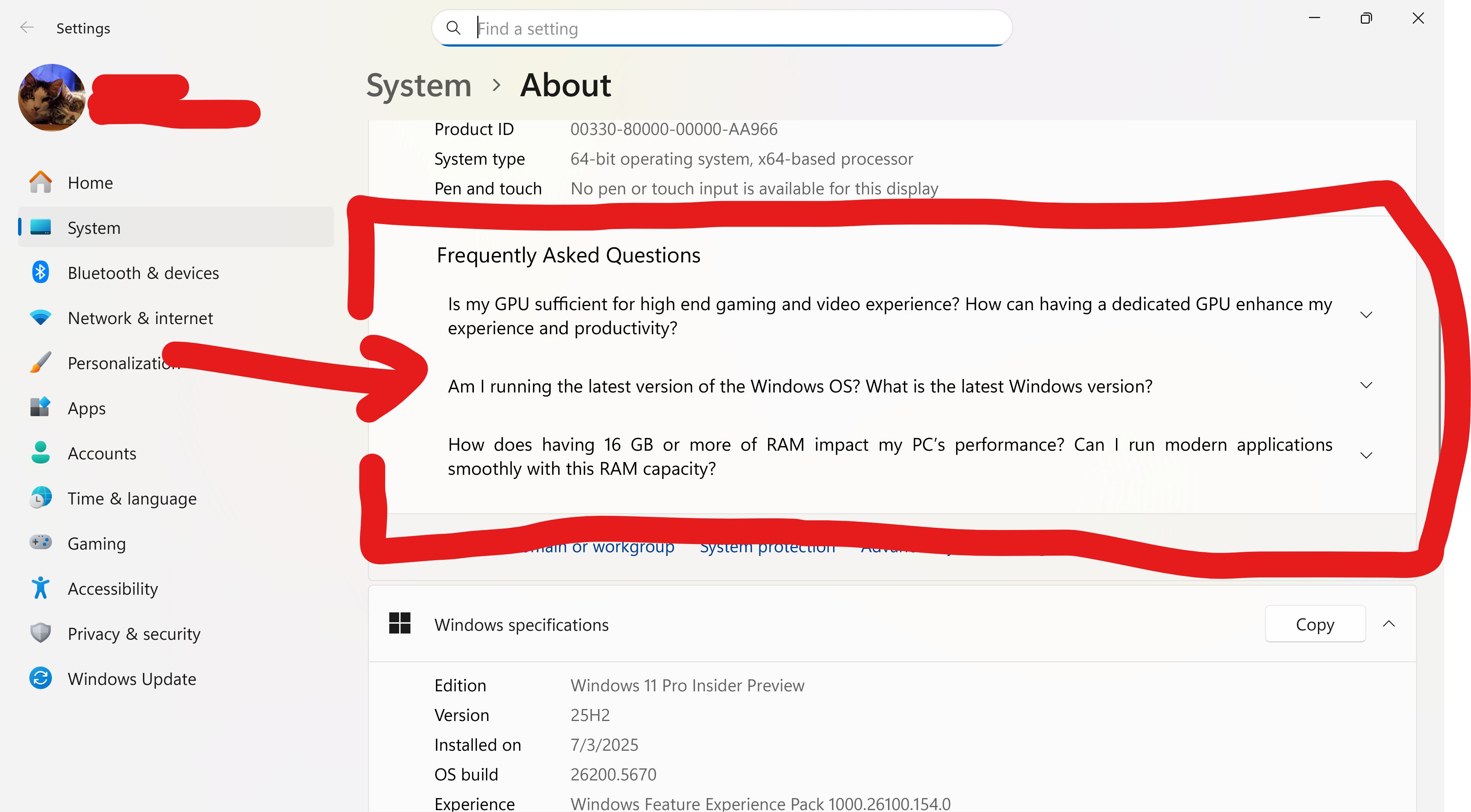 How to get rid of FAQ section in Windows 11 Settings page - Microsoft Q&A
