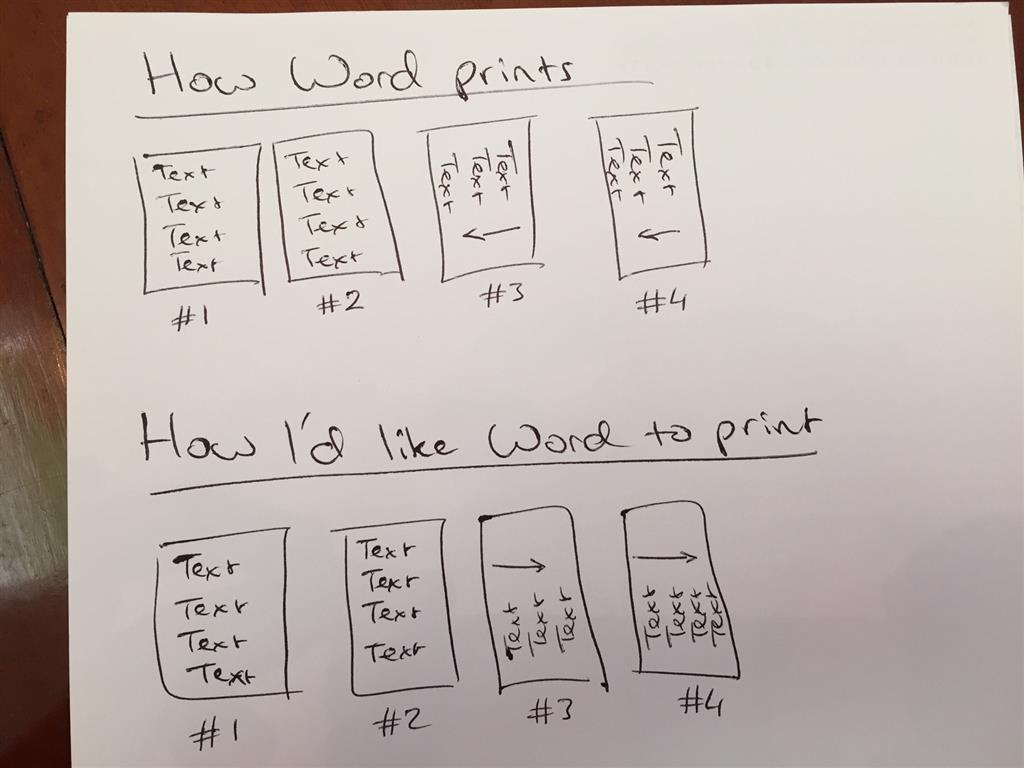 How to change the direction Word prints landscape pages? - Microsoft Q&A